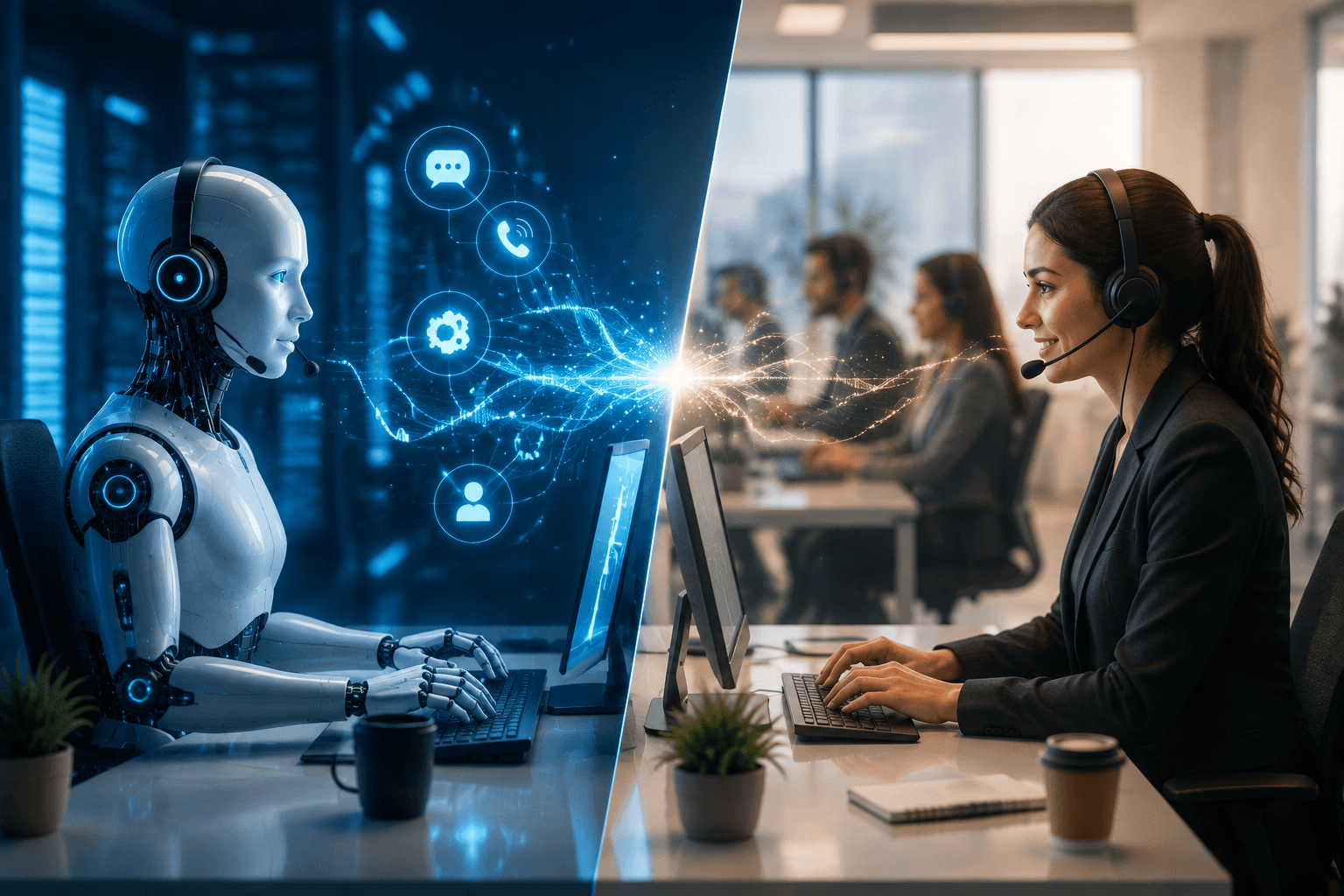 AI Voice Agents vs Human Agents: Future of Automation | DataGuru