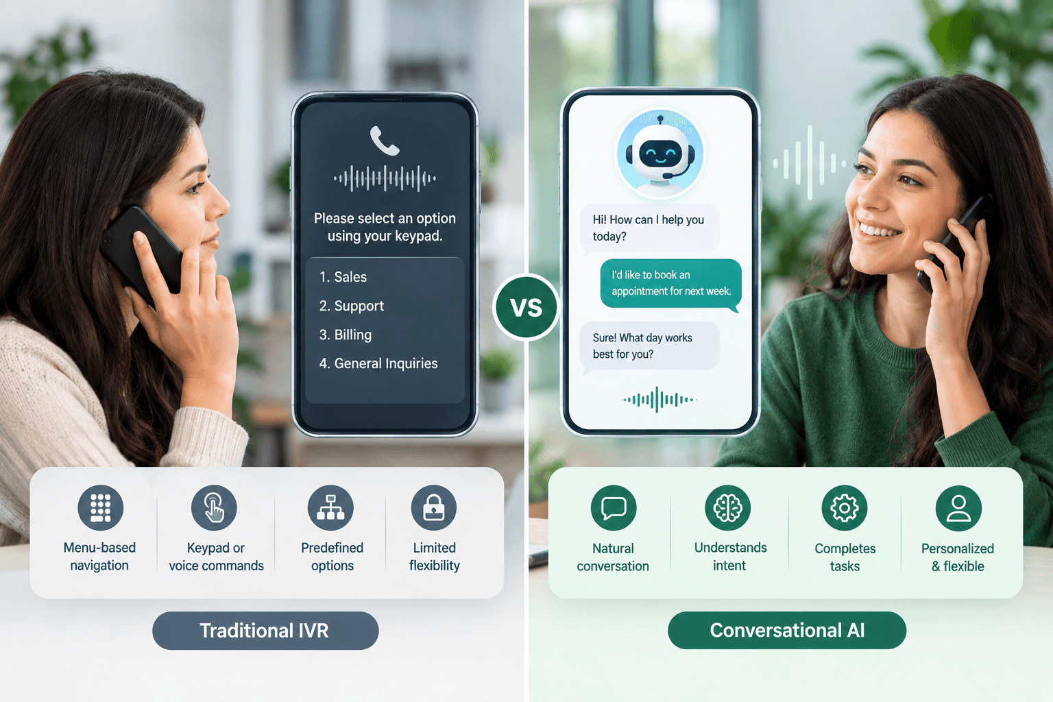 Conversational AI vs. Traditional IVR: Key Differences Explained